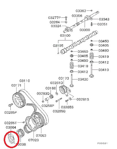 Λαμάκι Αισθητήρα Στροφάλου Mitsubishi L200 01-05 4D56 MD348238